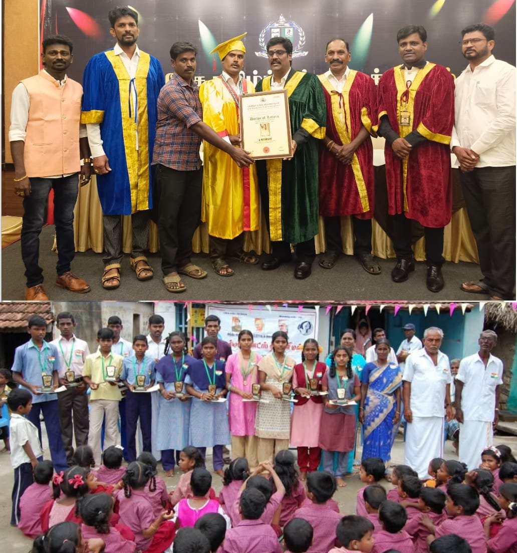 ஓம் நற்பவி பொதுநல அறக்கட்டளை நிறுவனத் தலைவருக்கு கௌரவ டாக்டர் பட்டம்